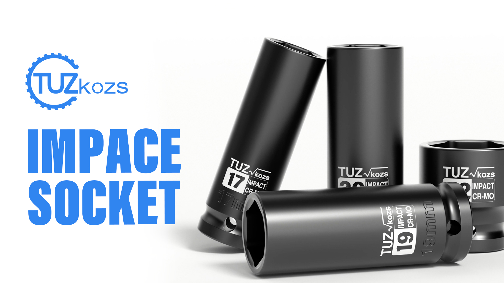TUZkozs 1/2 Inch Drive 41mm Deep Metric Impact Socket,CR-MO,6